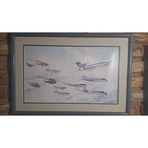 Reeve Aleutian Airways Historic Aircraft Print- S Hillyer 1988- Alaska Aviation